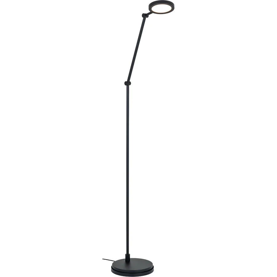 Stehlampe Alberta Schwarz Aluminium/Metall 34 cm 149 cm - LED - Lichtfarbe: Extra warmweiss - Material: Metall/Aluminium - Stehlampe- LED