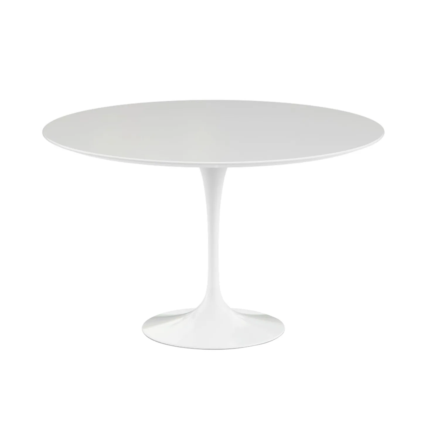 Knoll - Saarinen Round Table For Outdoor, Rund, Ø 120 cm, Vitt underrede - Matbord utomhus - Eero Saarinen - Vit - Metall/Sten