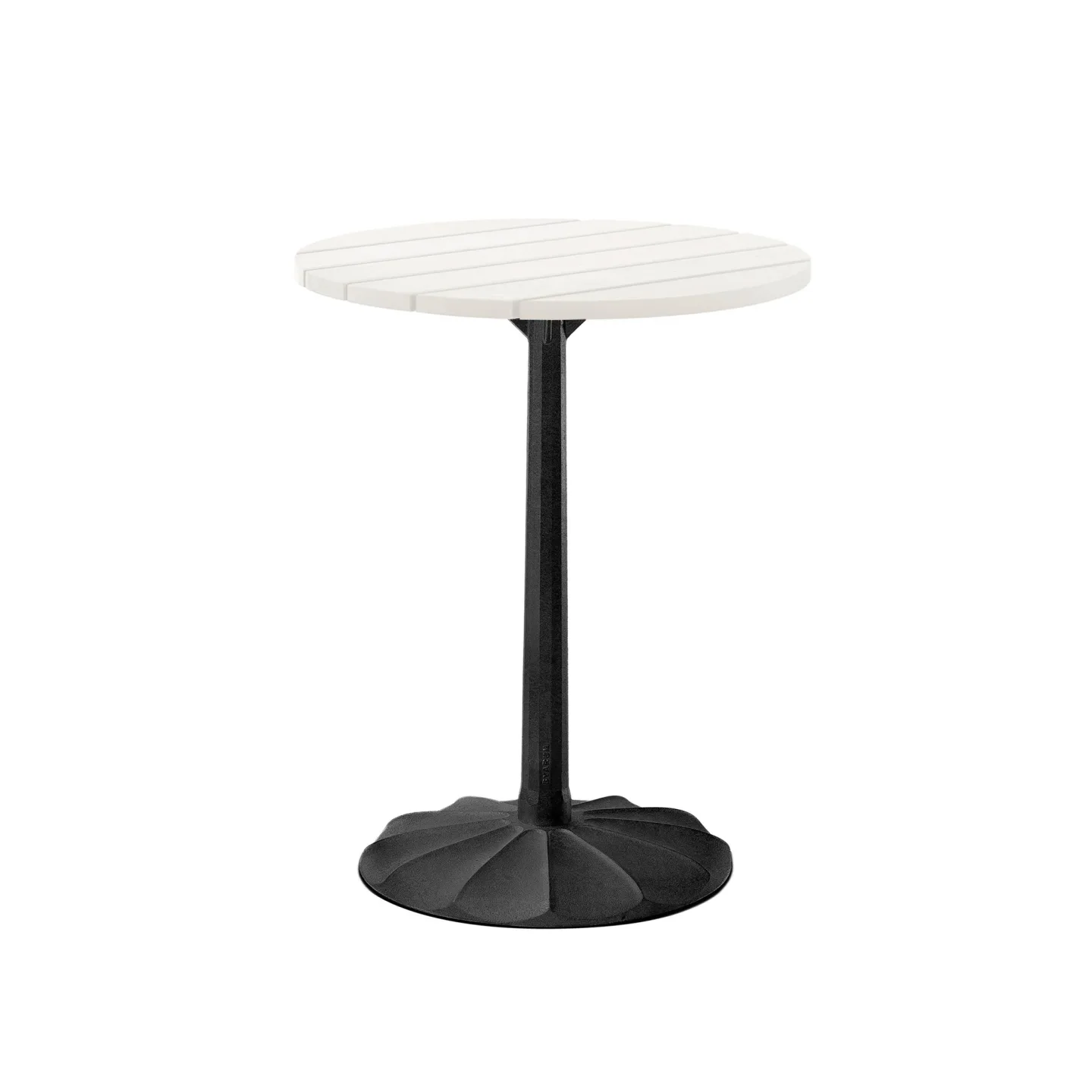 Byarums Bruk - Bord Uppsala Ø 60 Vitlackerad Furu/Svartlackerad Aluminium - Småbord och sidobord utomhus - Björn Alge - Svart - Metall