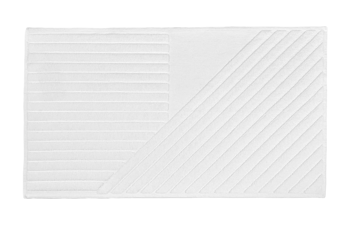 NJRD Stripes badrumsmatta 50x90 cm Vit