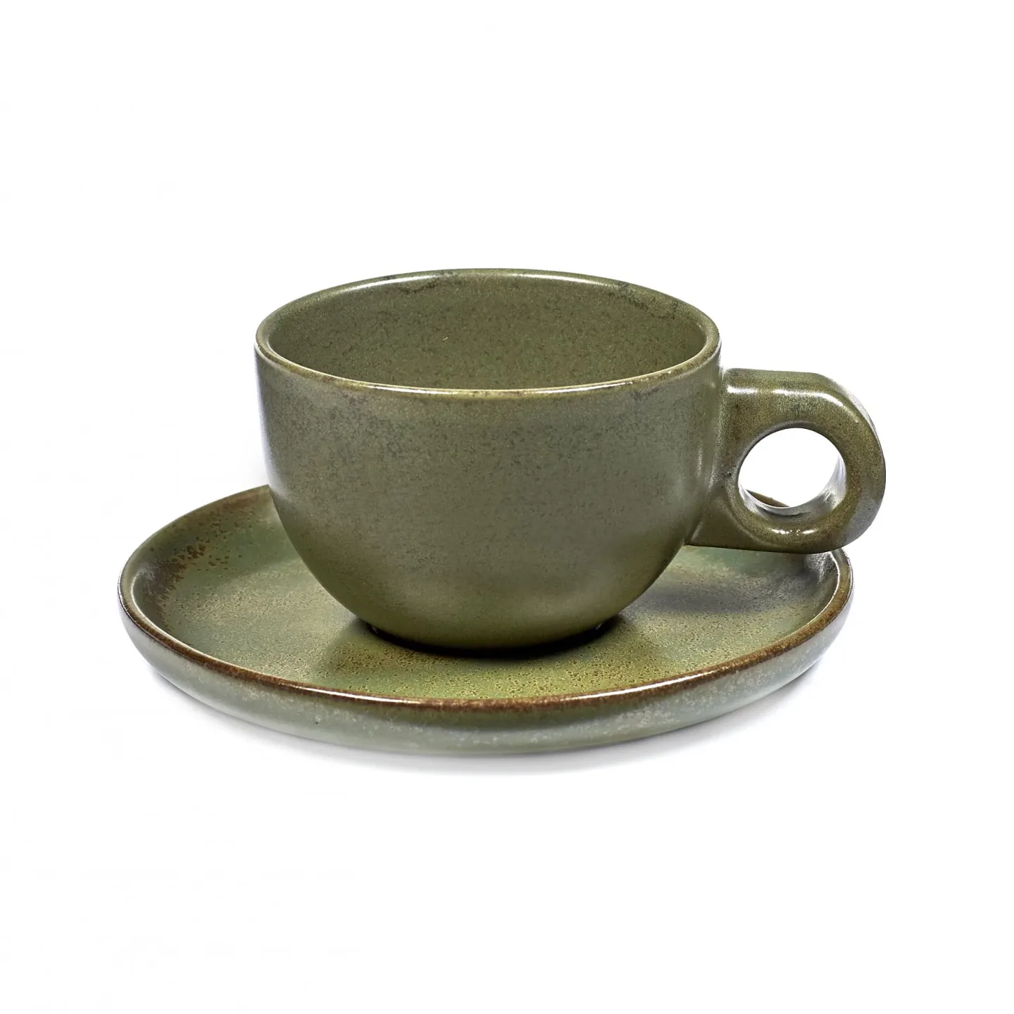 Serax Surface kaffekopp med fat 13 cl Camogreen