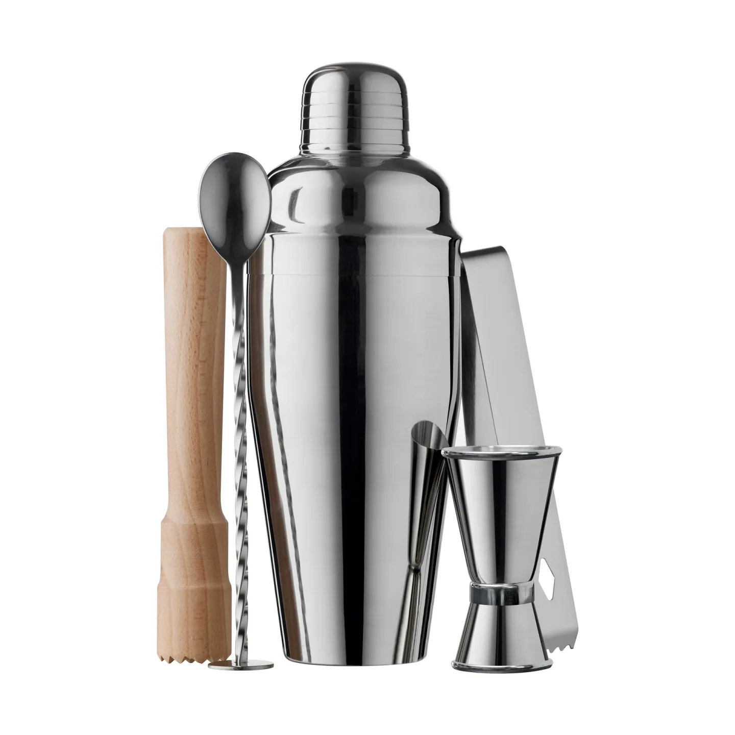 Funktion Funktion Bar-Set 5-teilig Edelstahl-Buche