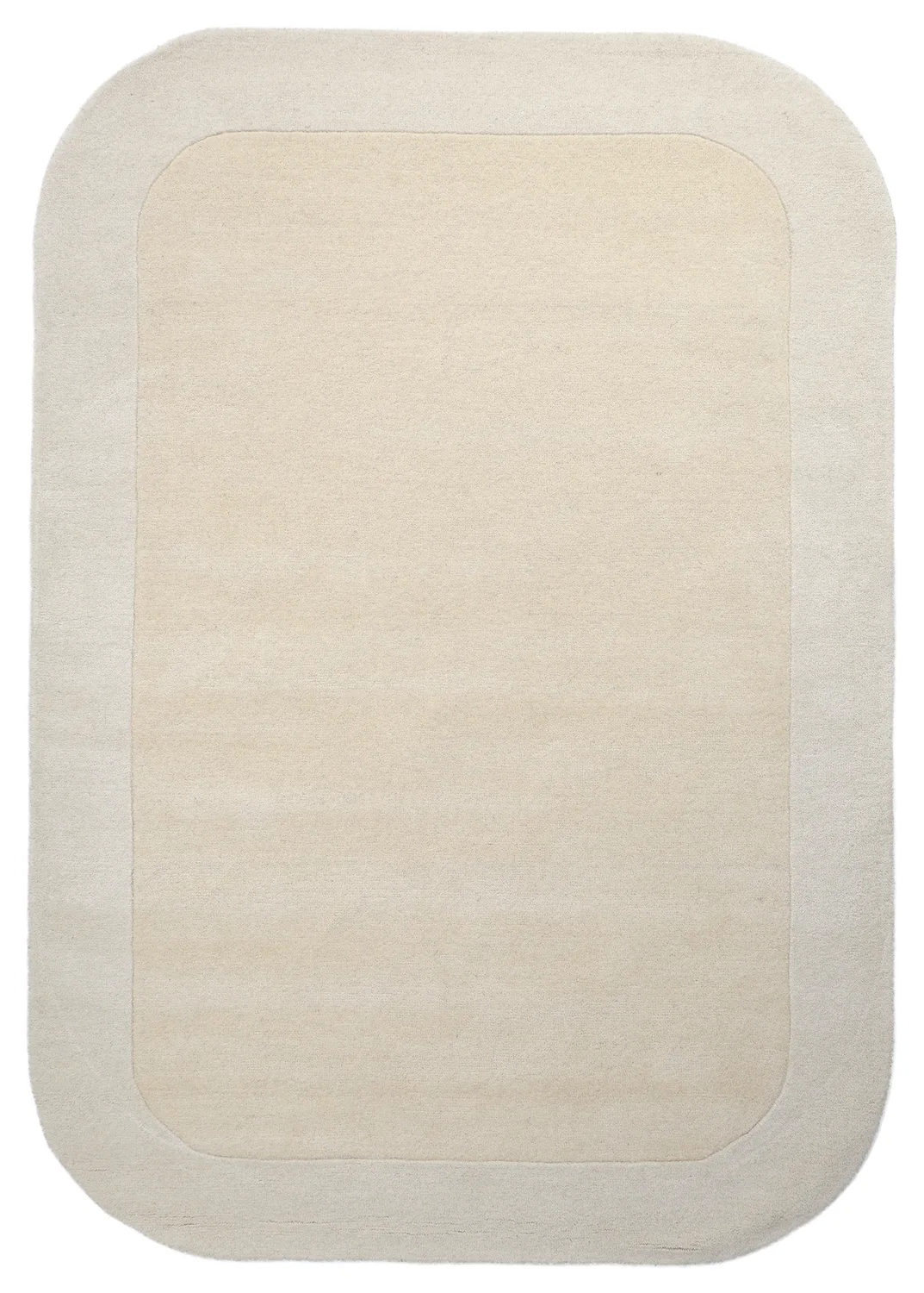 Ullteppe - Puri Hand Tufted Wool Premium (krem/hvit) (Størrelse: 240 x 340 cm)