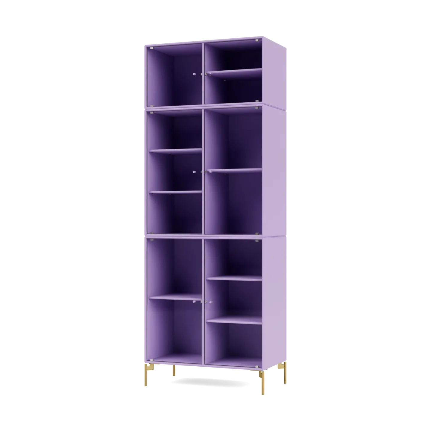 Montana Ripple IV Vitrinenschrank 69,6x187,2x38 cm Iris-Beine brass