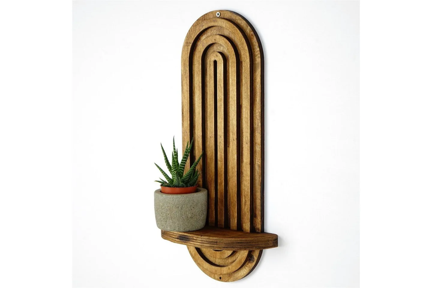 Nagaji Vägghylla 40 cm - Valnöt