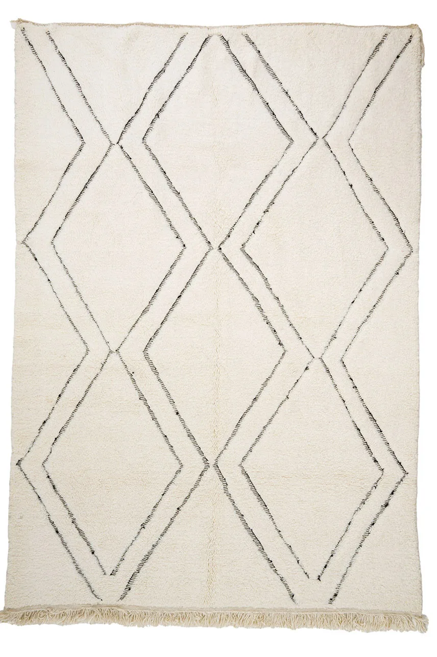 Kelim-teppe Marokkansk Beni Ourain 210 x 300 cm (Størrelse: 210 x 300 cm)