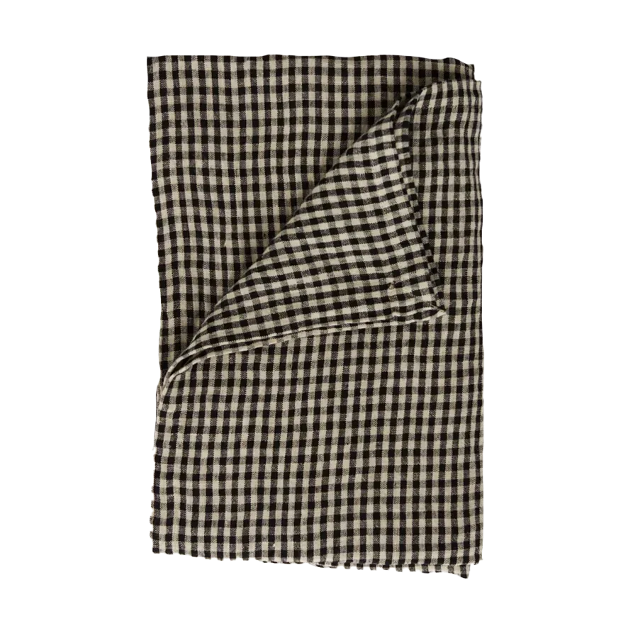 Olsson & Jensen Weihen Leinentuch 150x300 cm Schwarz-Sand