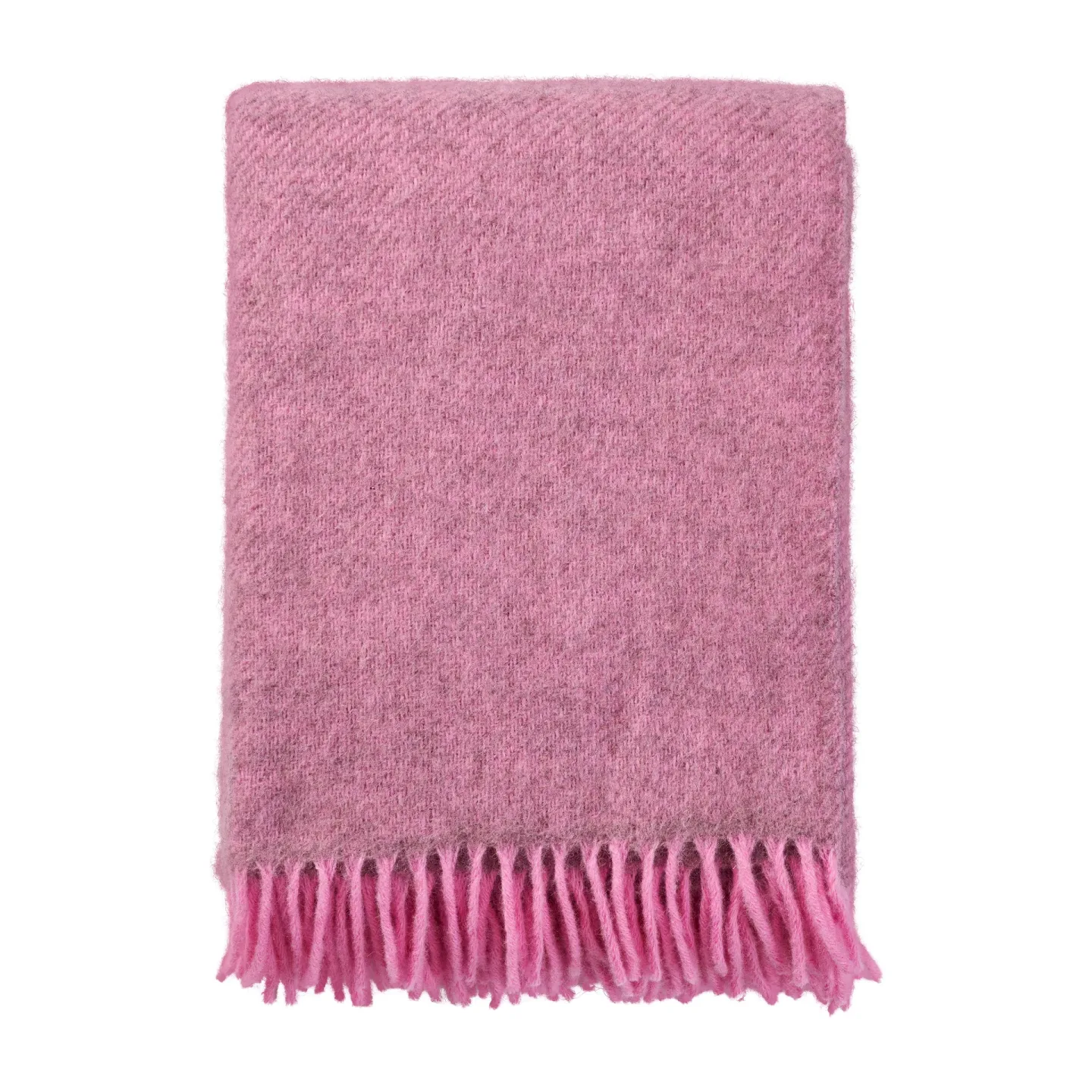 Klippan Yllefabrik Gotland ullpläd 130x200 cm Rosa