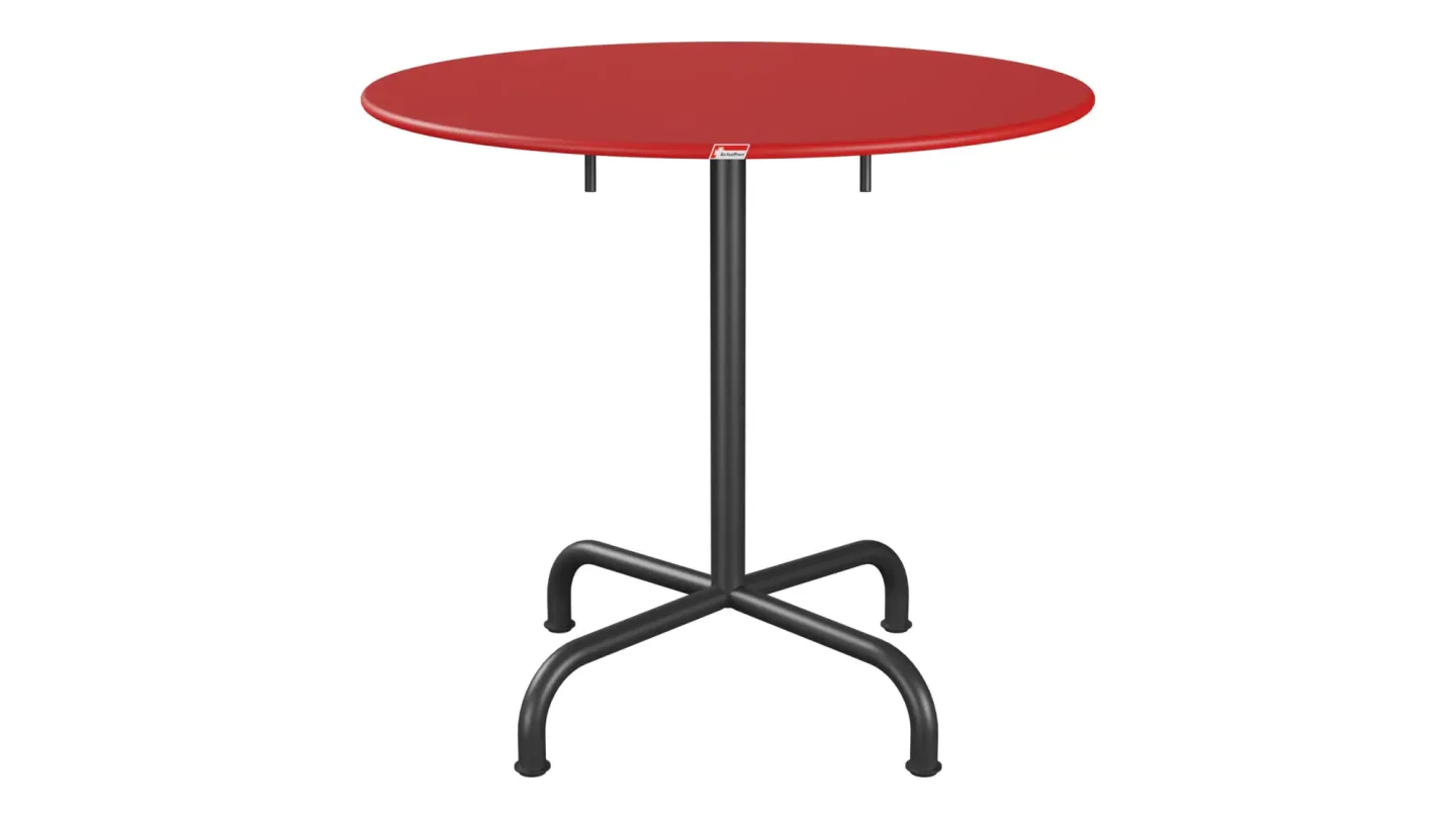 Schaffner Metall-Tisch Rigi Rund Rot | Schubiger Möbel