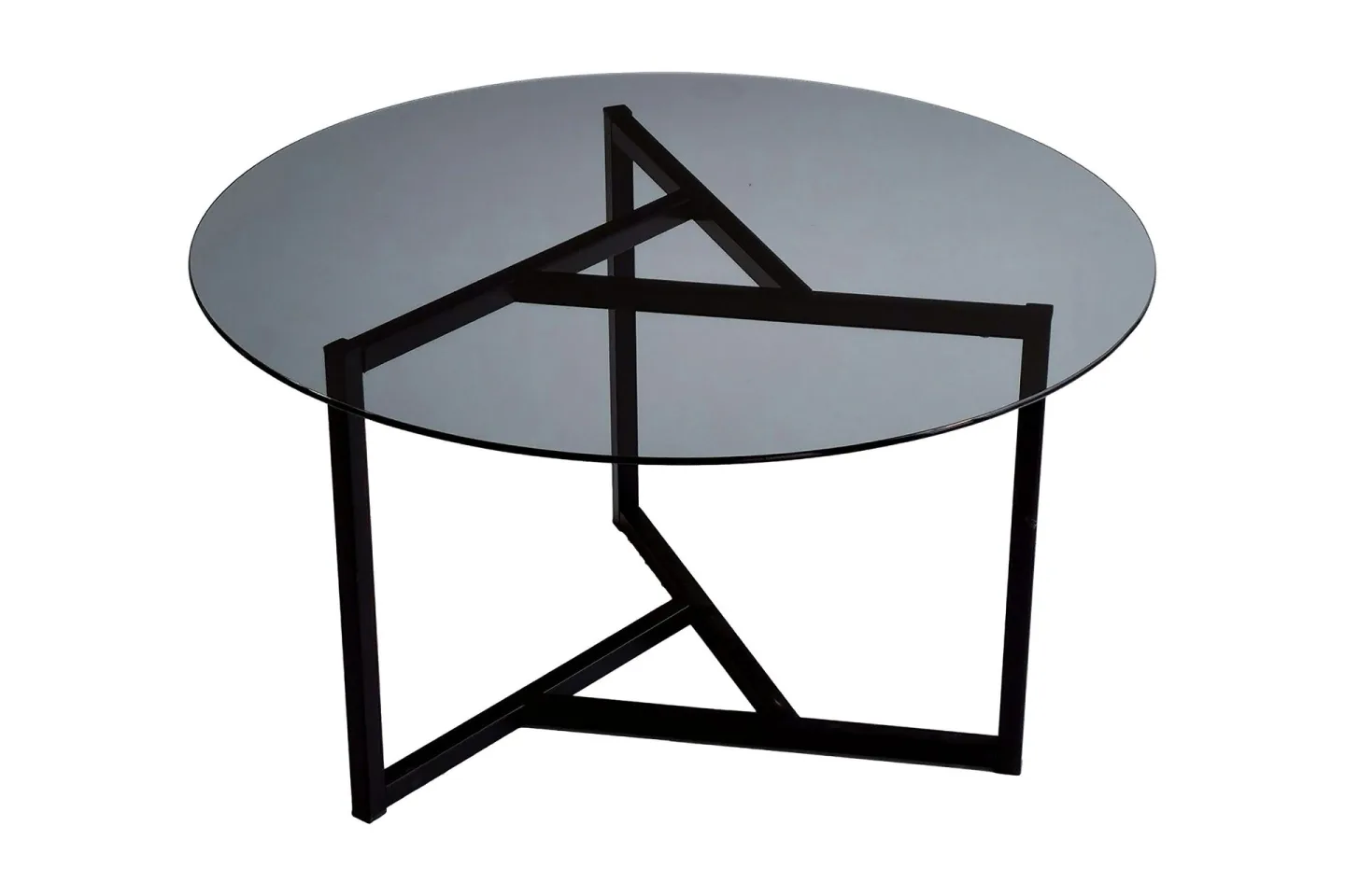 Sabani Soffbord 75 cm Runt X-formade Ben - Grå