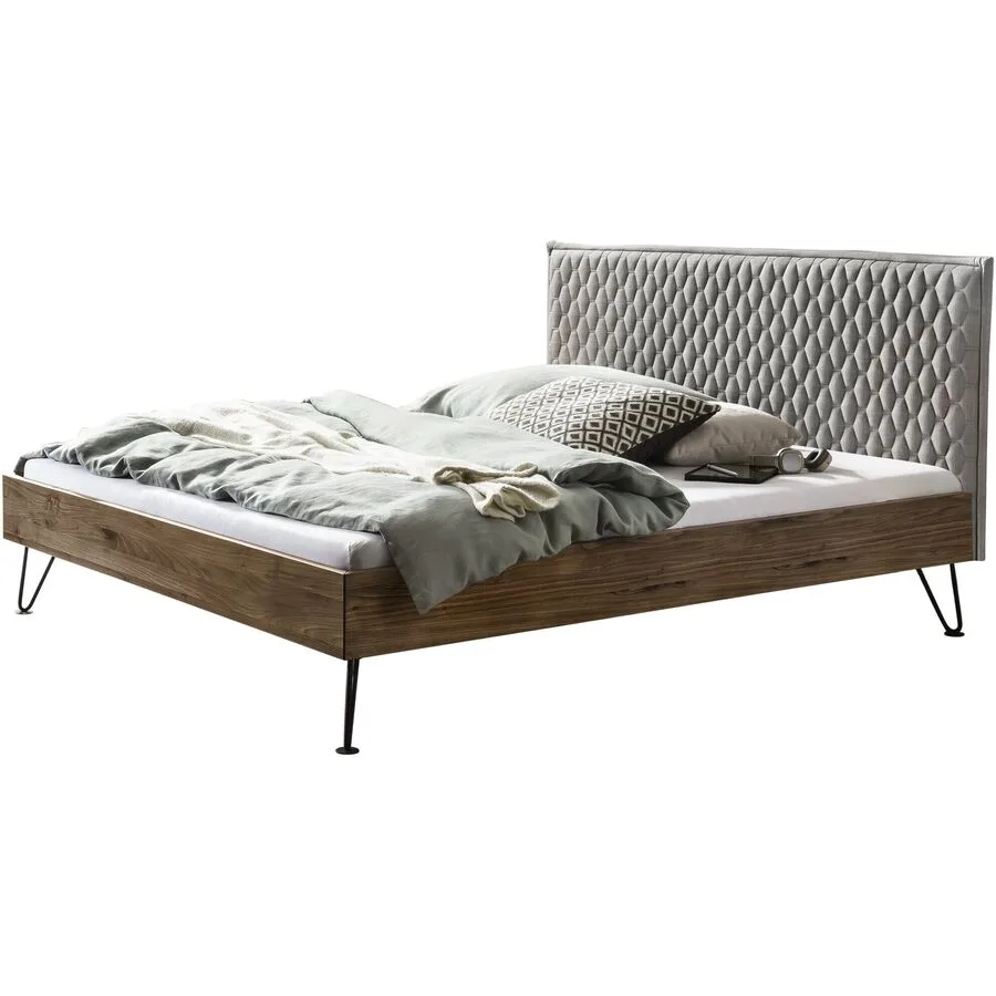 Hasena Bett Jarmo Braun Holz 140 x 200 cm - Farbe: Nussbaum