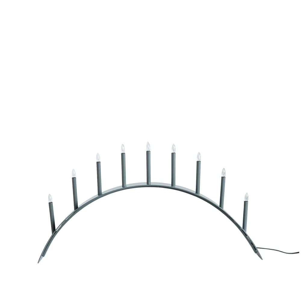 SMD Design Spica Bow 9 adventsljusstake Grå