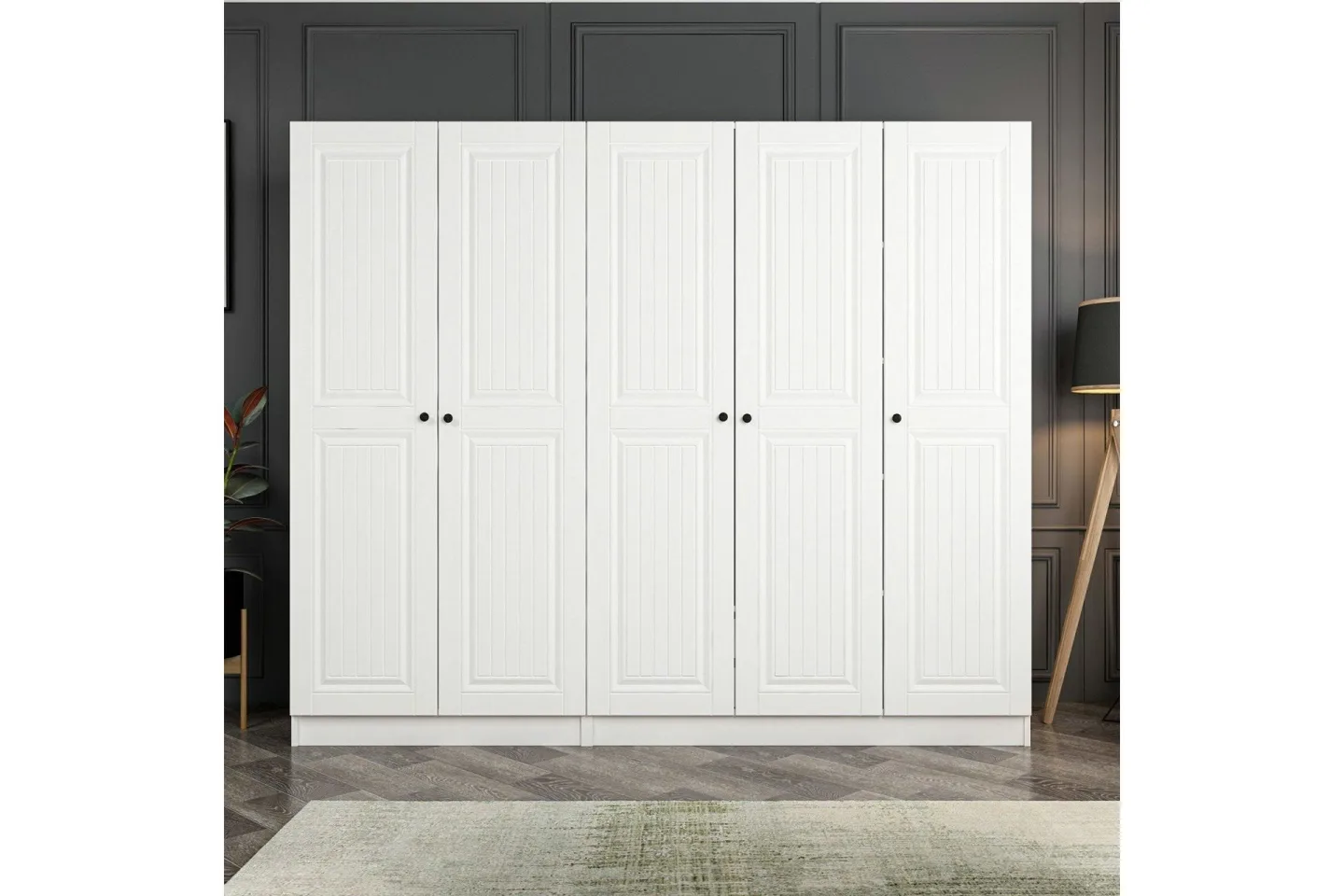 Fruitland Garderob 225 cm - Vit