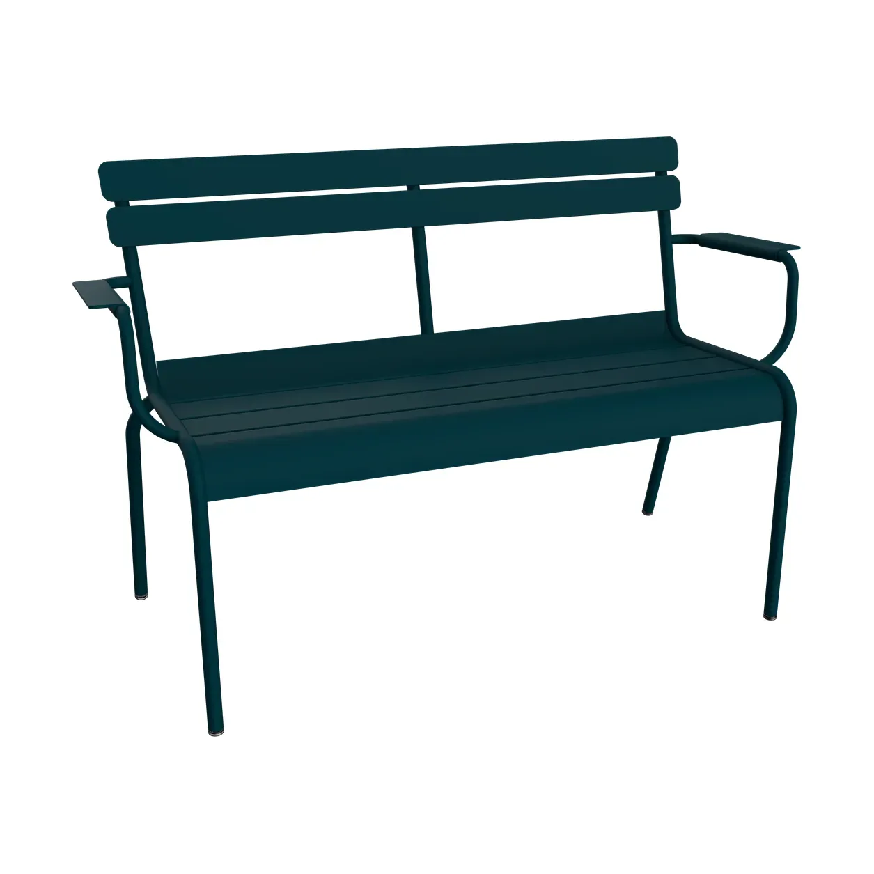 Fermob Luxembourg soffa med armstöd 131x55,5x86 cm Acapulco blue (blå)