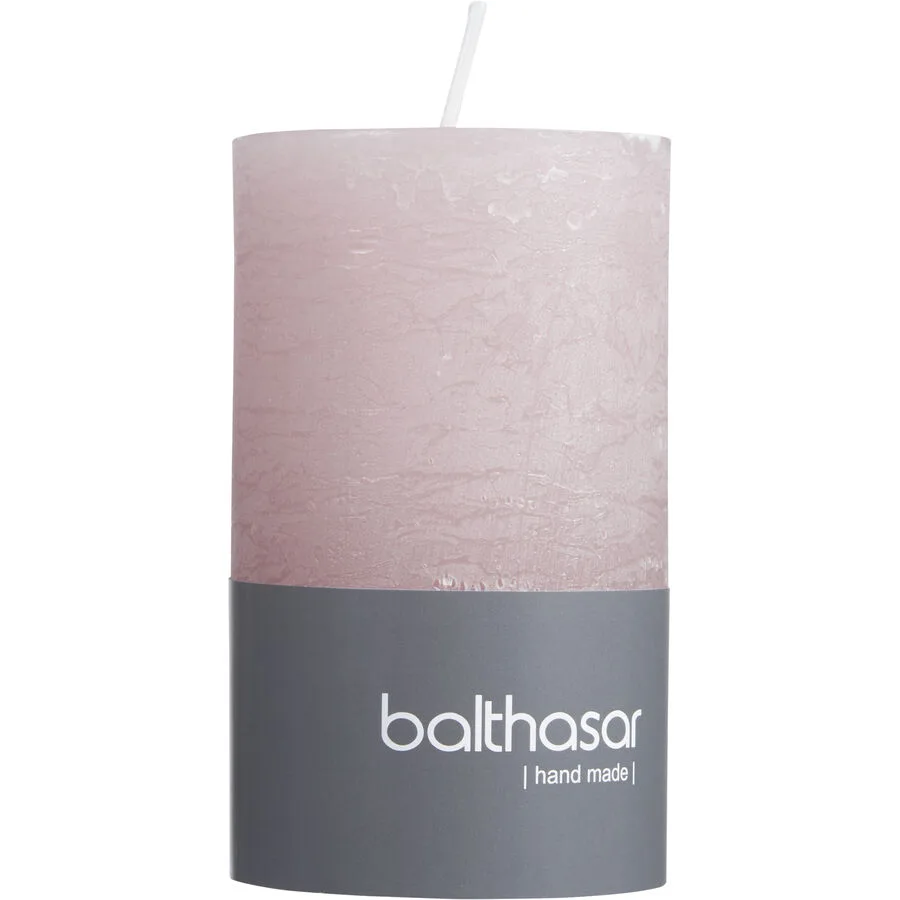 Balthasar Kerze Rustico altrosa H10 cm D6 cm, Brenndauer 10h - Farbe: taupe - Material: Wachs