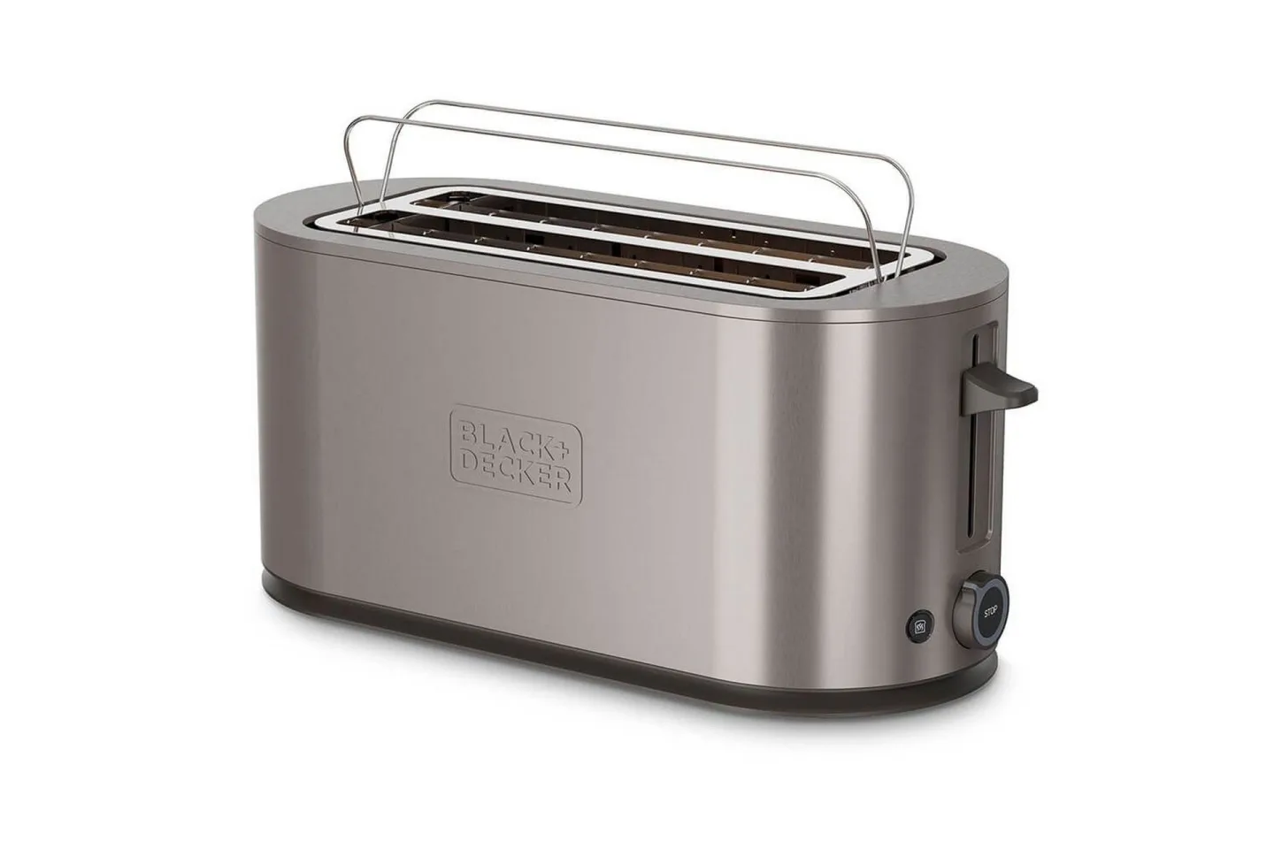 Brödrost Black+Decker 2 Fack Rostfritt Stål - Silver