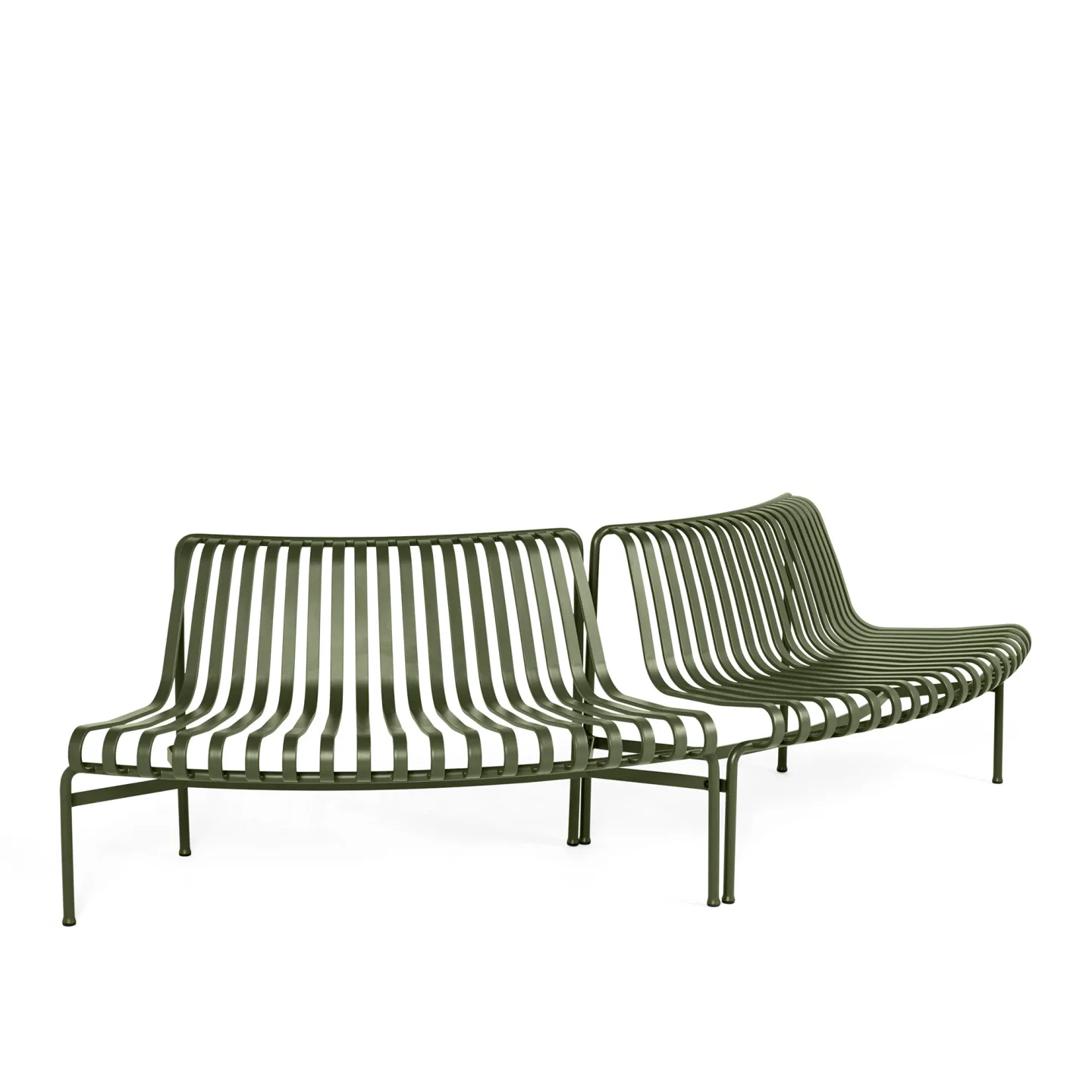 HAY - Palissade Park Dining Bench - Olive Out/Out - Trädgårdsbänkar - Ronan & Erwan Bouroullec - Grön