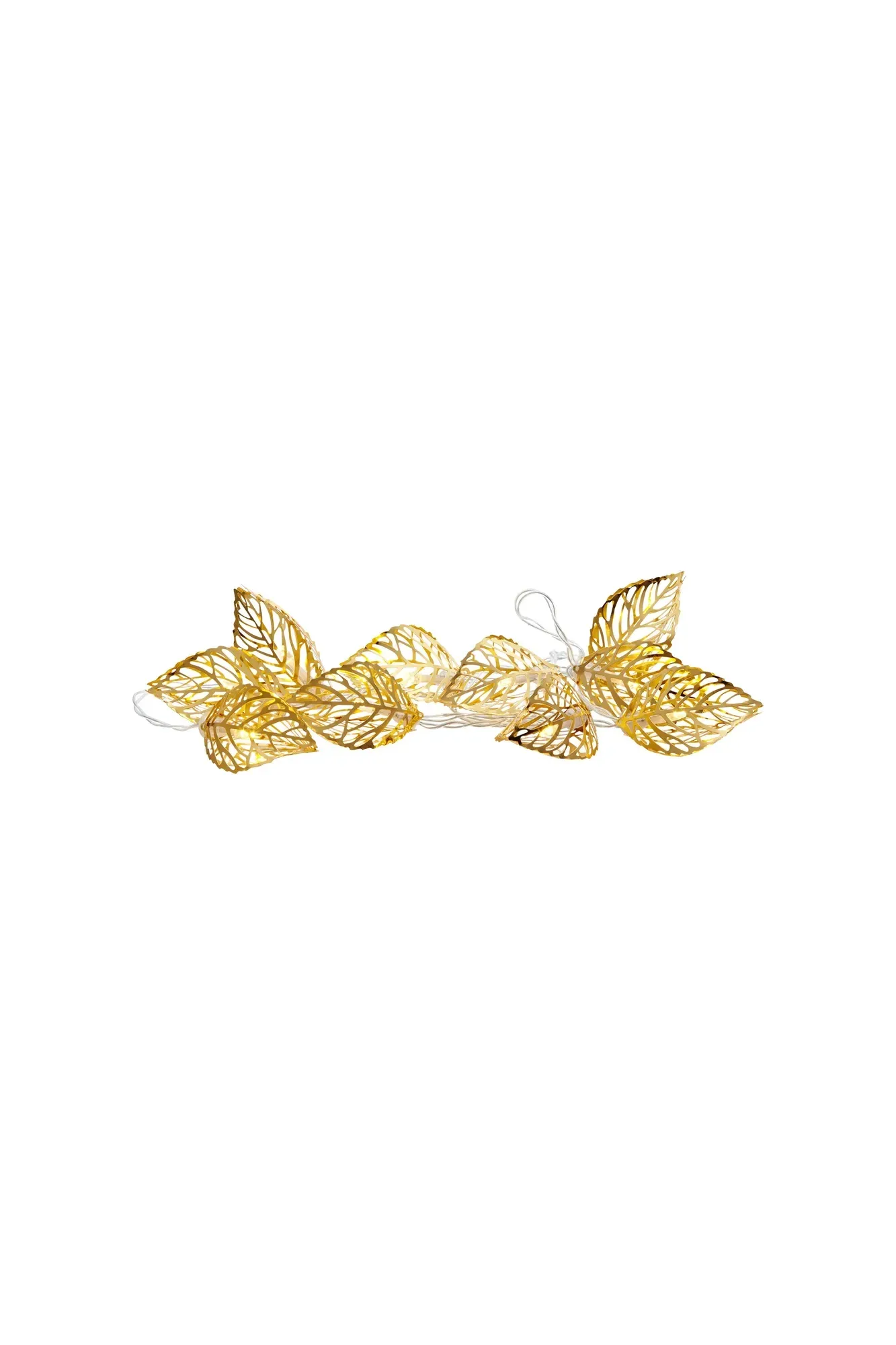 Leaf Lichterkette Gold