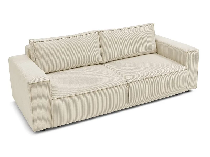 3er Sofa BOBOCHIC NIHAD Cord-Stoff beige