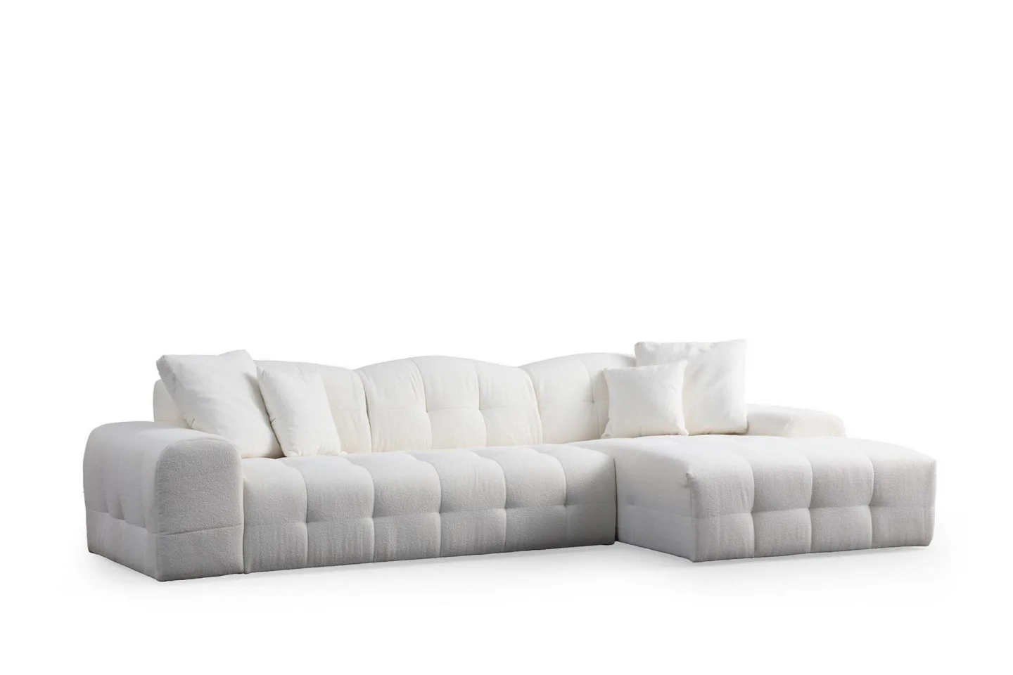 Buddy 4-sits Soffa med Divan - Vit
