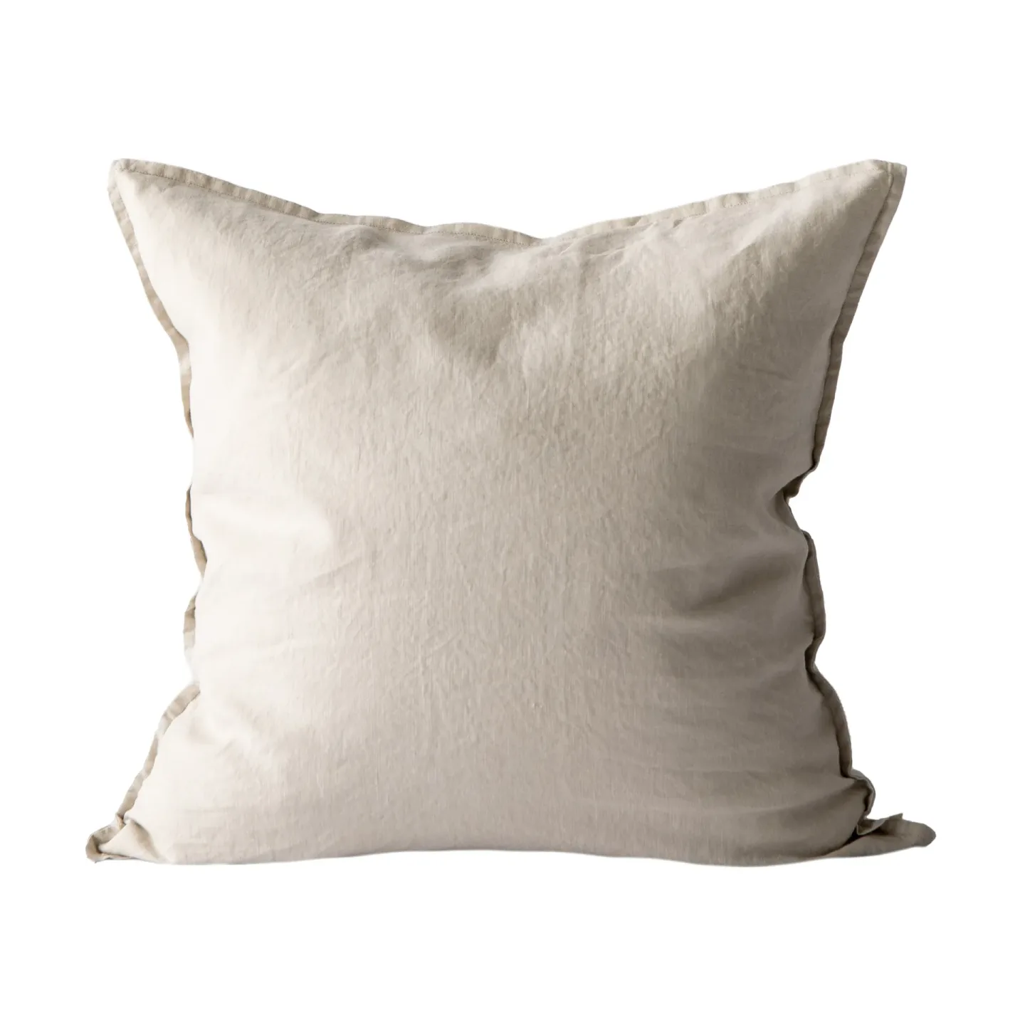 Tell Me More Washed linen Kissenbezug 50 x 50cm Warm grey