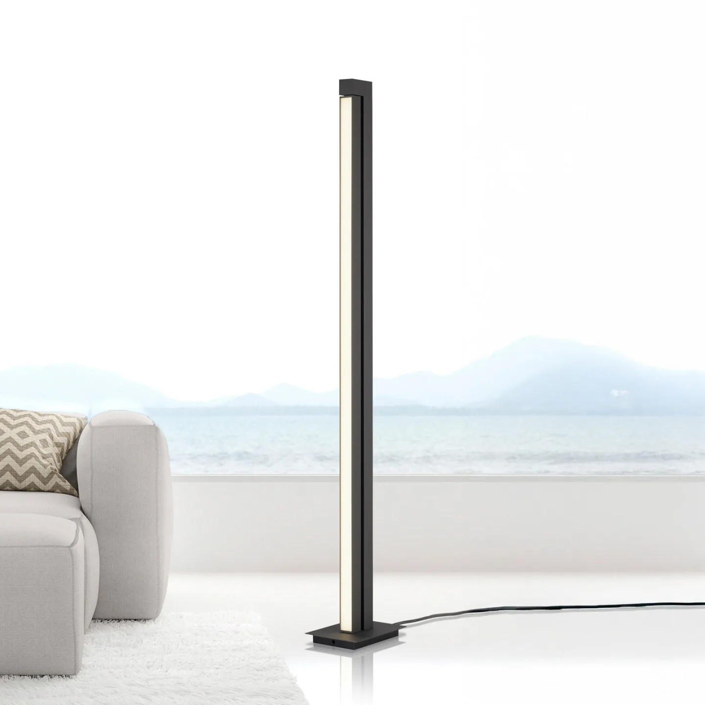 Lines Floor LED-golvlampa, grafit, 140 cm, CCT, dimbar – PURE Pure Lines Floor - Vardagsrum - Modern - Metall