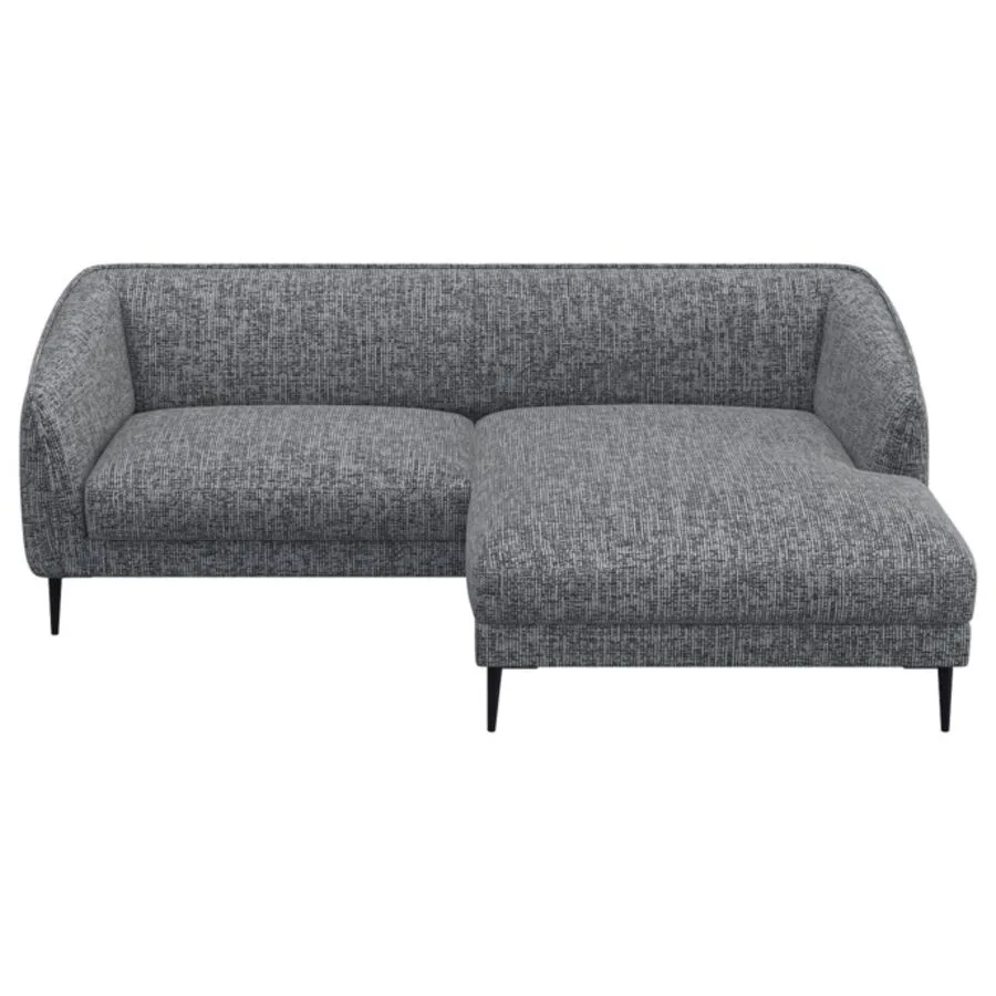 Ecksofa Fady Rechts Stoff granit B 220 cm T 148.5 cm