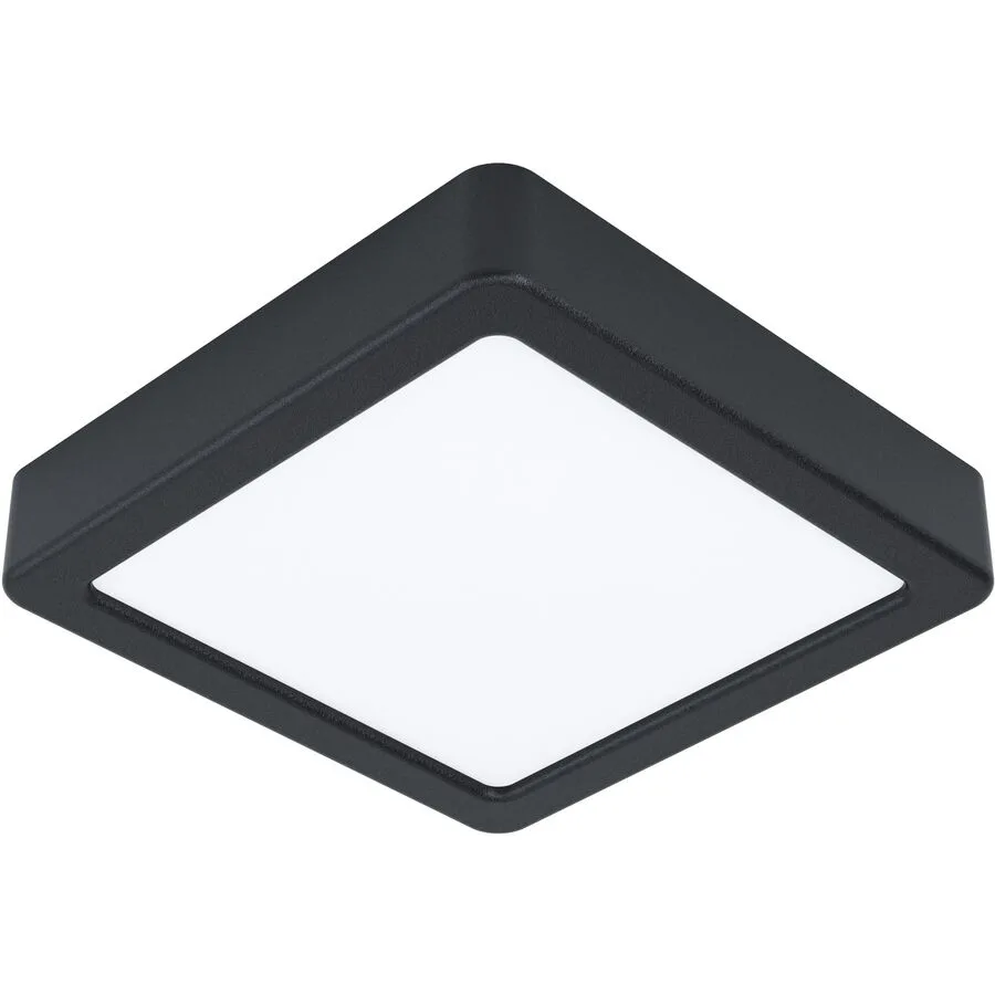 Eglo Deckenlampe Fueva 5 Schwarz/Weiss Stahl/Kunststoff 16 cm 2.8 cm - LED - Lichtfarbe: Helles Neutralweiss - Material: Kunststoff/Stahl -