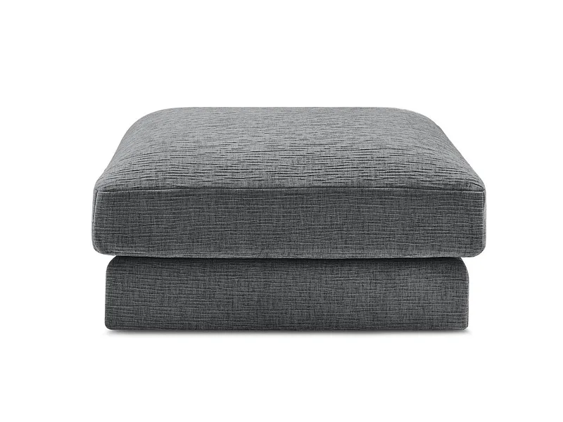 Hocker BOBOCHIC LEONARD 86x86x43cm stoff mit textur dunkelgrau