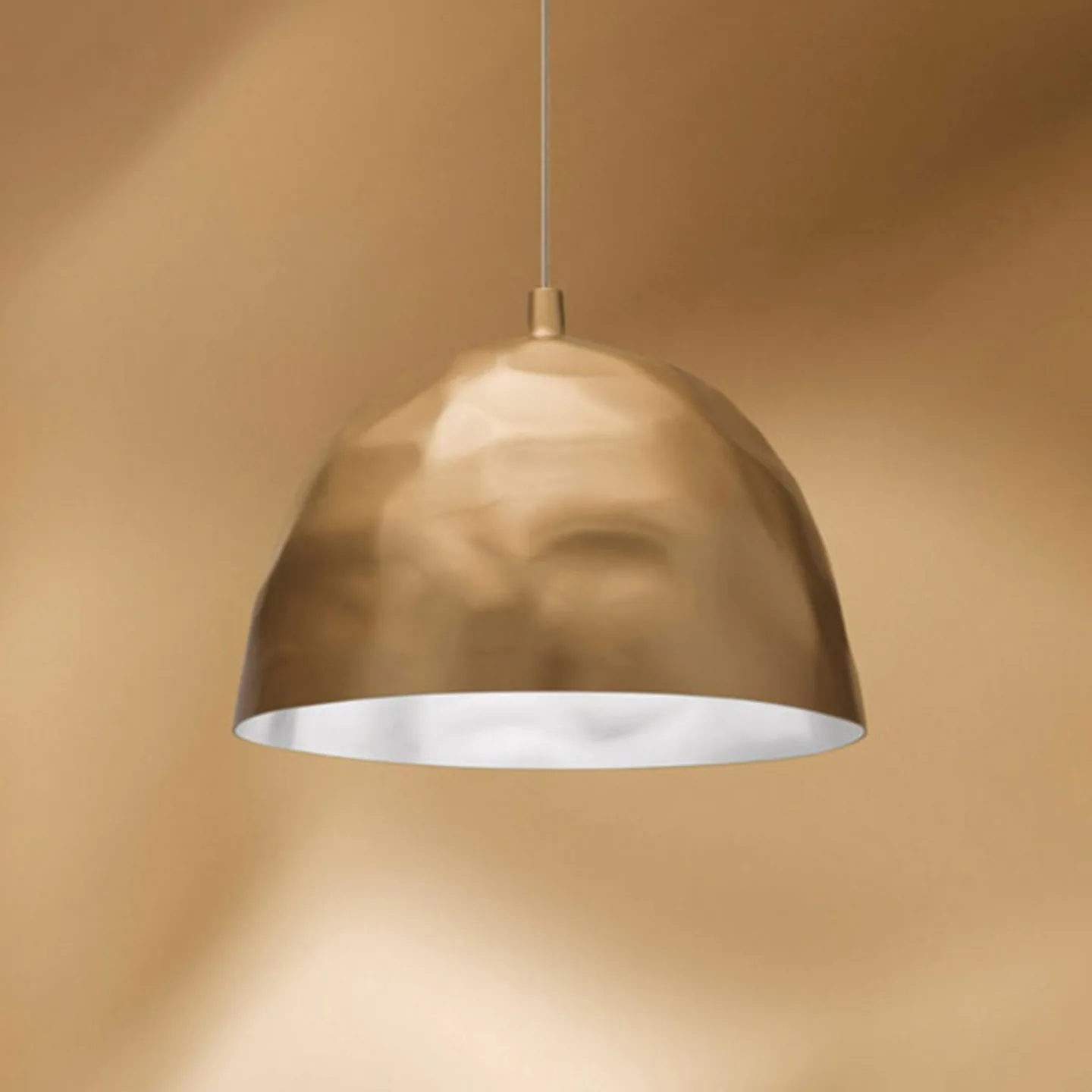 Bump Pendelleuchte Gold - Foscarini - Wohnzimmer - Design - Kunststoff - Einflammig