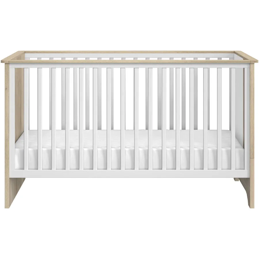 Babybett inkl. Umbauseiten Sas eiche hell Holzwerkstoff 70 x 140 cm