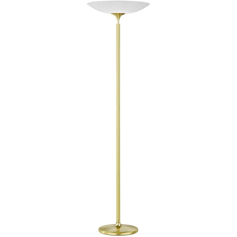 Designer-Stehlampe Bankamp Opera Messing matt dimmbar H 180 cm - LED - Lichtfarbe: Extra warmweiss - LED Energiesparlampen