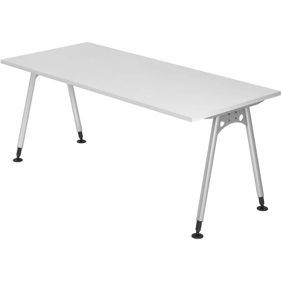 Schreibtisch Office weiss Holzwerkstoff Höhenverstellbar B 180 T 80 cm