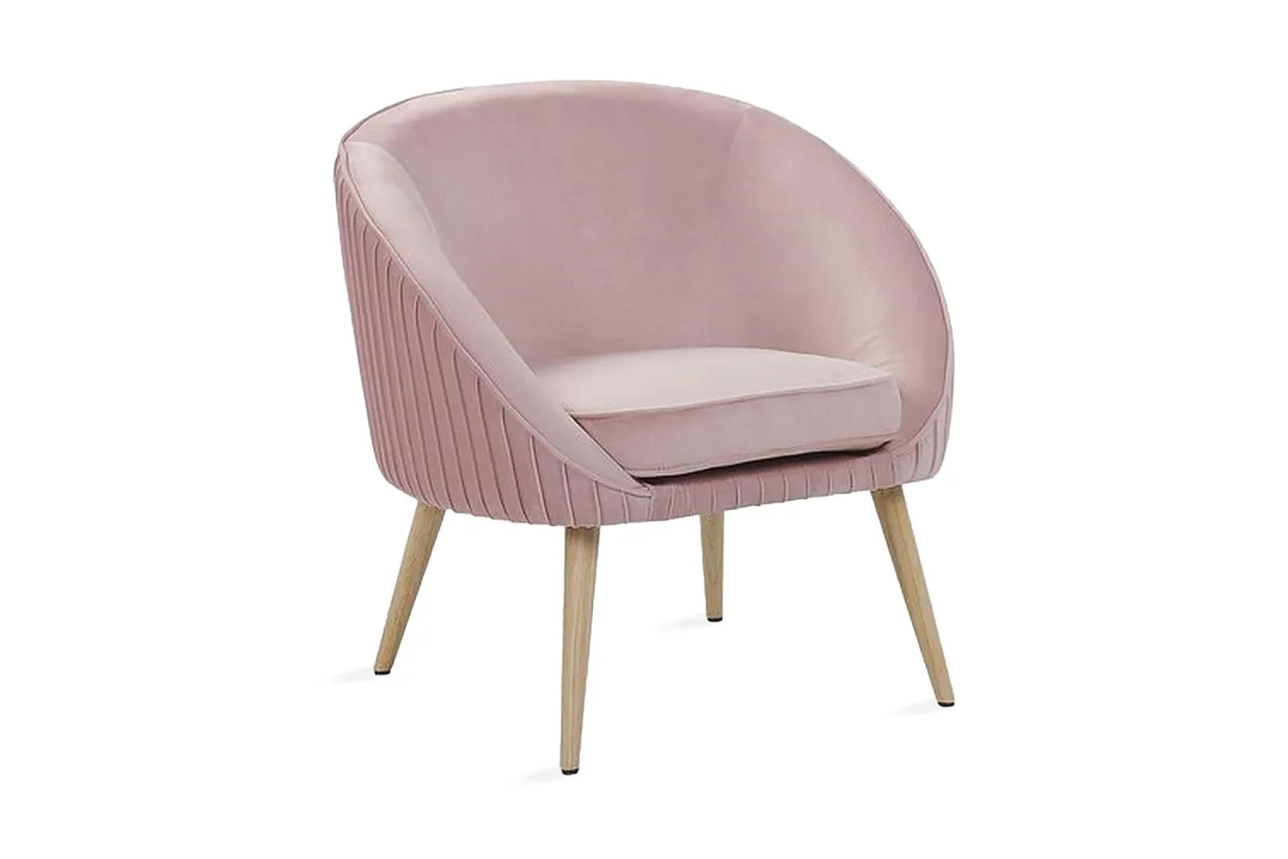 Skaten Sammetsfåtölj - Rosa