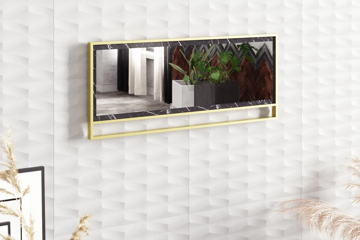Cofield Spegel 90 cm - Guld|Svart