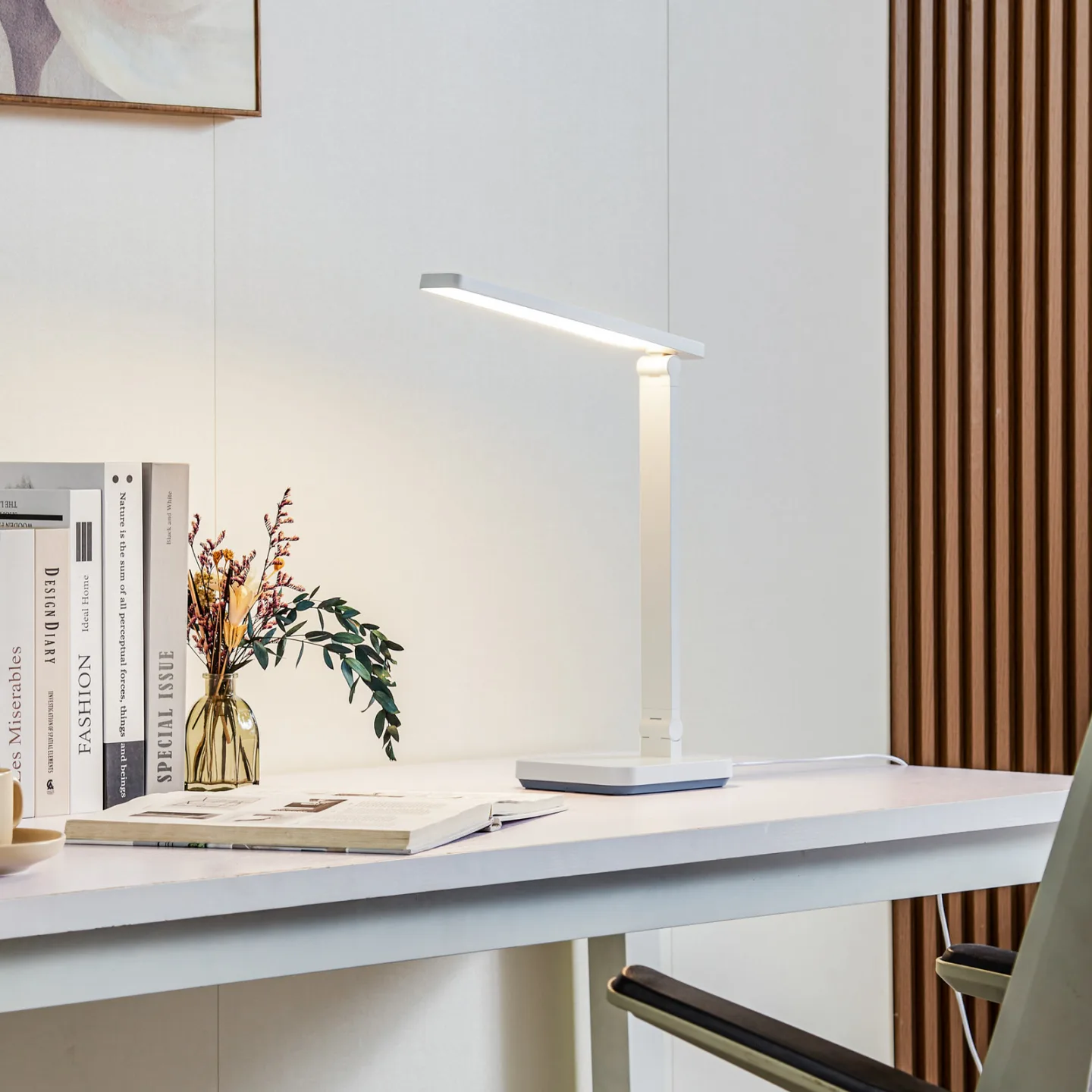 Rylas LED Tischleuchte CCT White - Lindby - Arbeitszimmer / Büro - Eckig