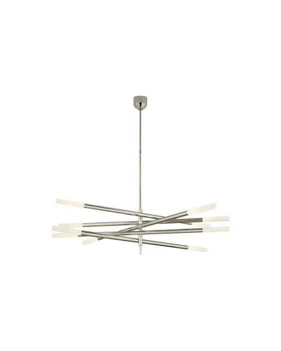 Rousseau Grande Ten Light Articulating Chandelier Polished Nickel
