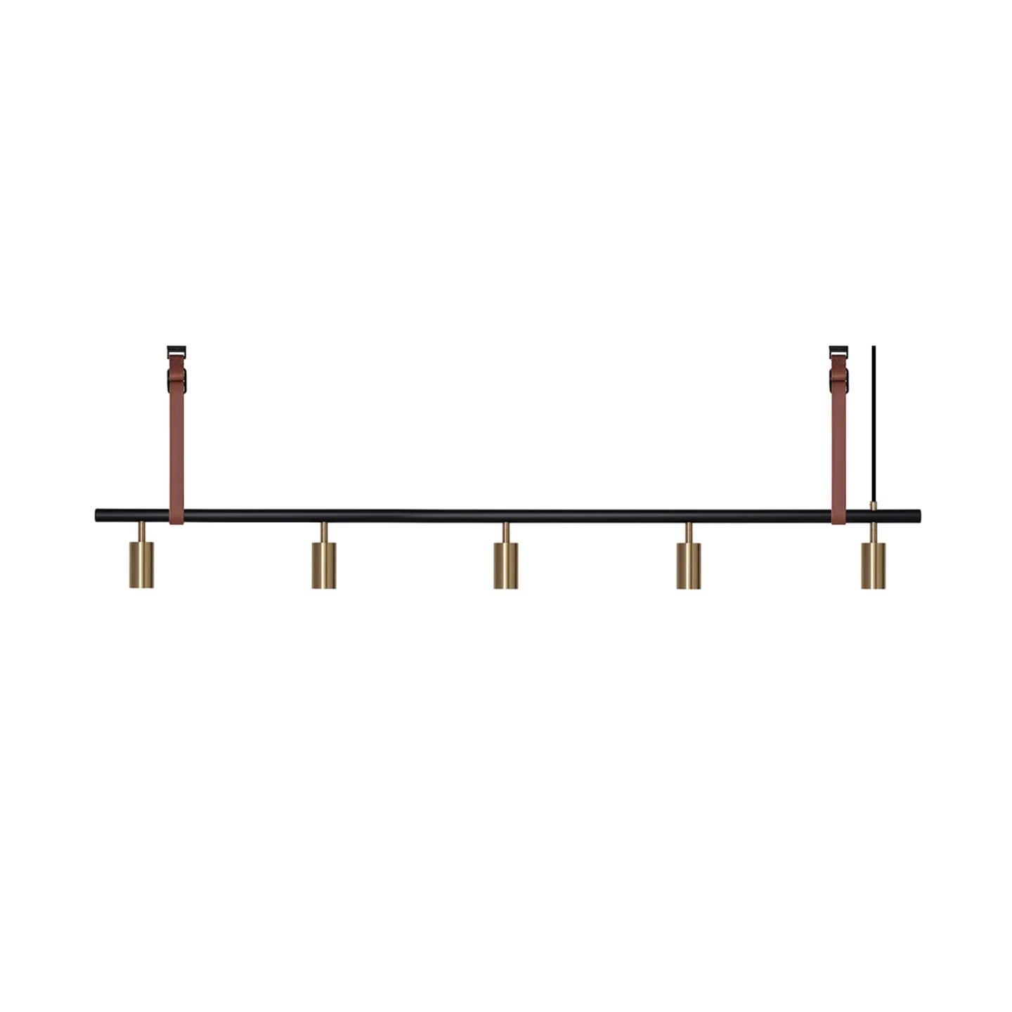 Rubn - Long John 5 Black/Brass / Brown leather - Takkronor - Niclas Hoflin - Guld,Svart