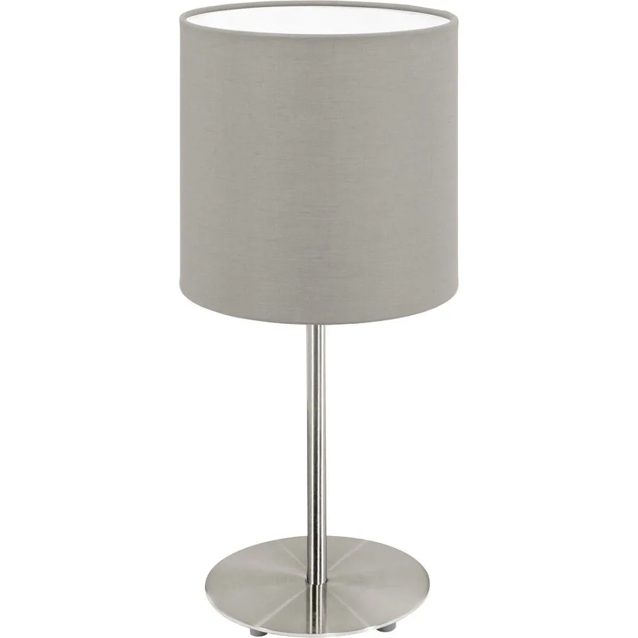 Eglo Tischlampe Pasteri Grau Stahl 27.5 cm - Farbe: Nickel matt