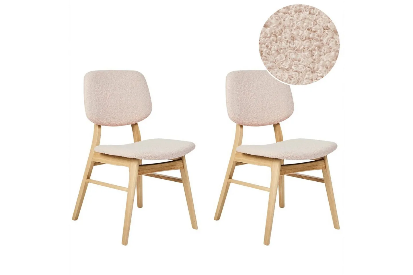 Matsalsstol Ella set om 2 Ljus Trä-Beige - Ljus Trä-Beige
