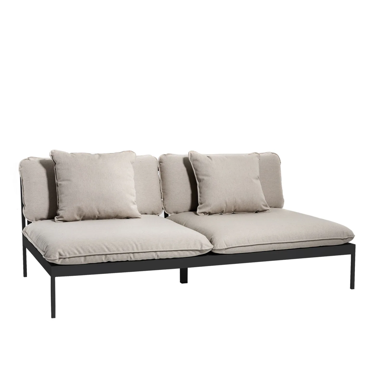 Skargaarden - Bönan Lounge Sofa, Dark Grey Aluminum Frame, Cushion Light Grey Sunbrella Ashe - Soffor utomhus - Studio Norrlandet