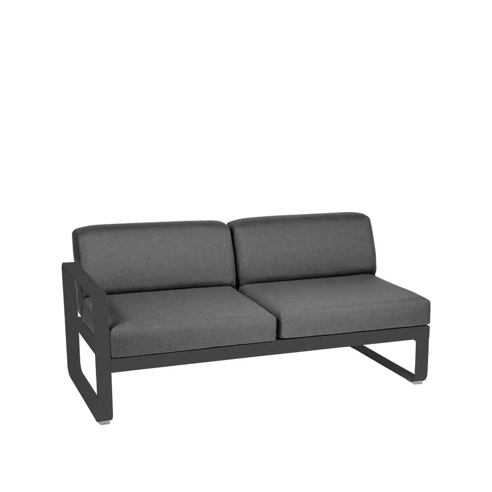 Fermob Bellevie Left modulsoffa 2-sits Anthracite (grå), graphite grey dyna