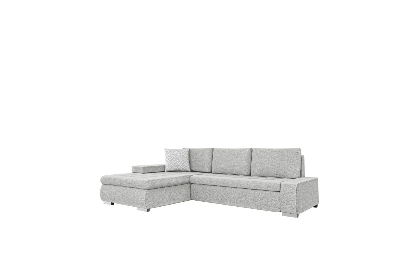 Cerys Soffa med Divan 3-sits - Ljusgrå