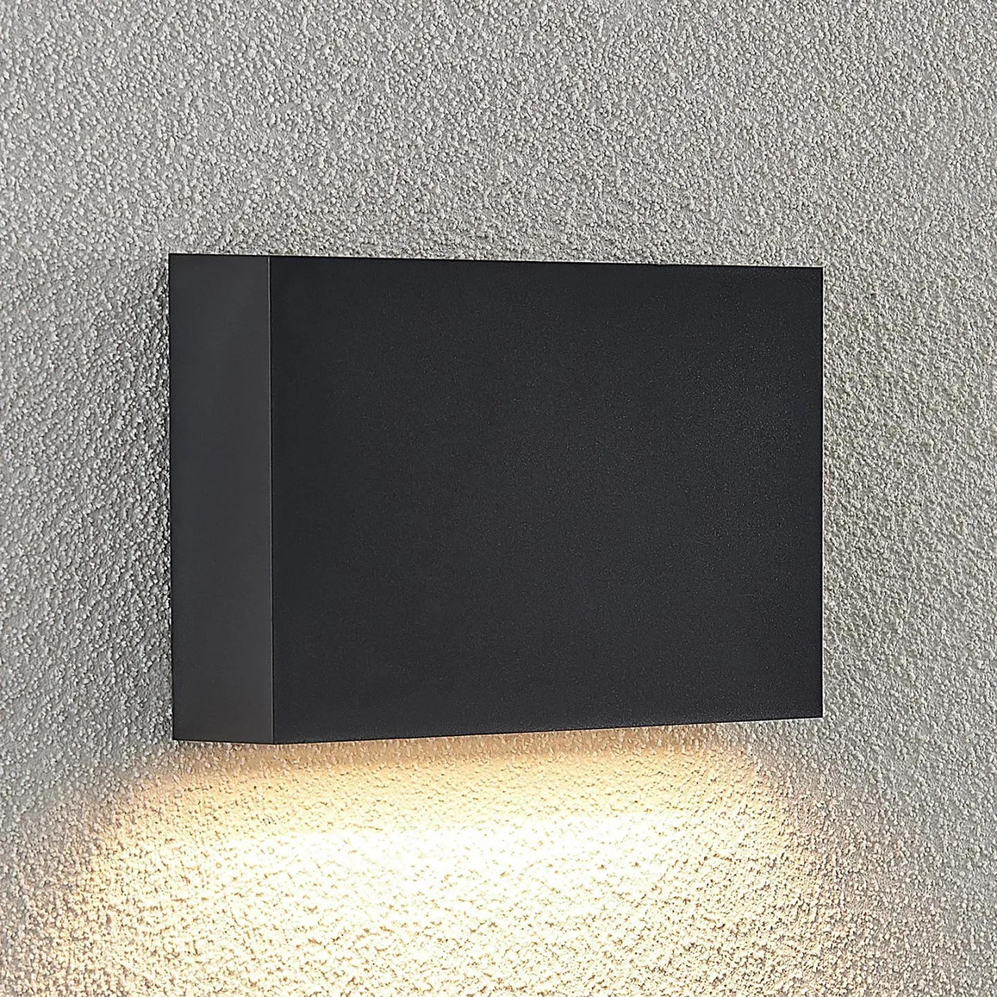 Lindby Jarte LED LED-Außenwandleuchte, 20 cm down - Balkon - Modern - Kunststoff - Eckig