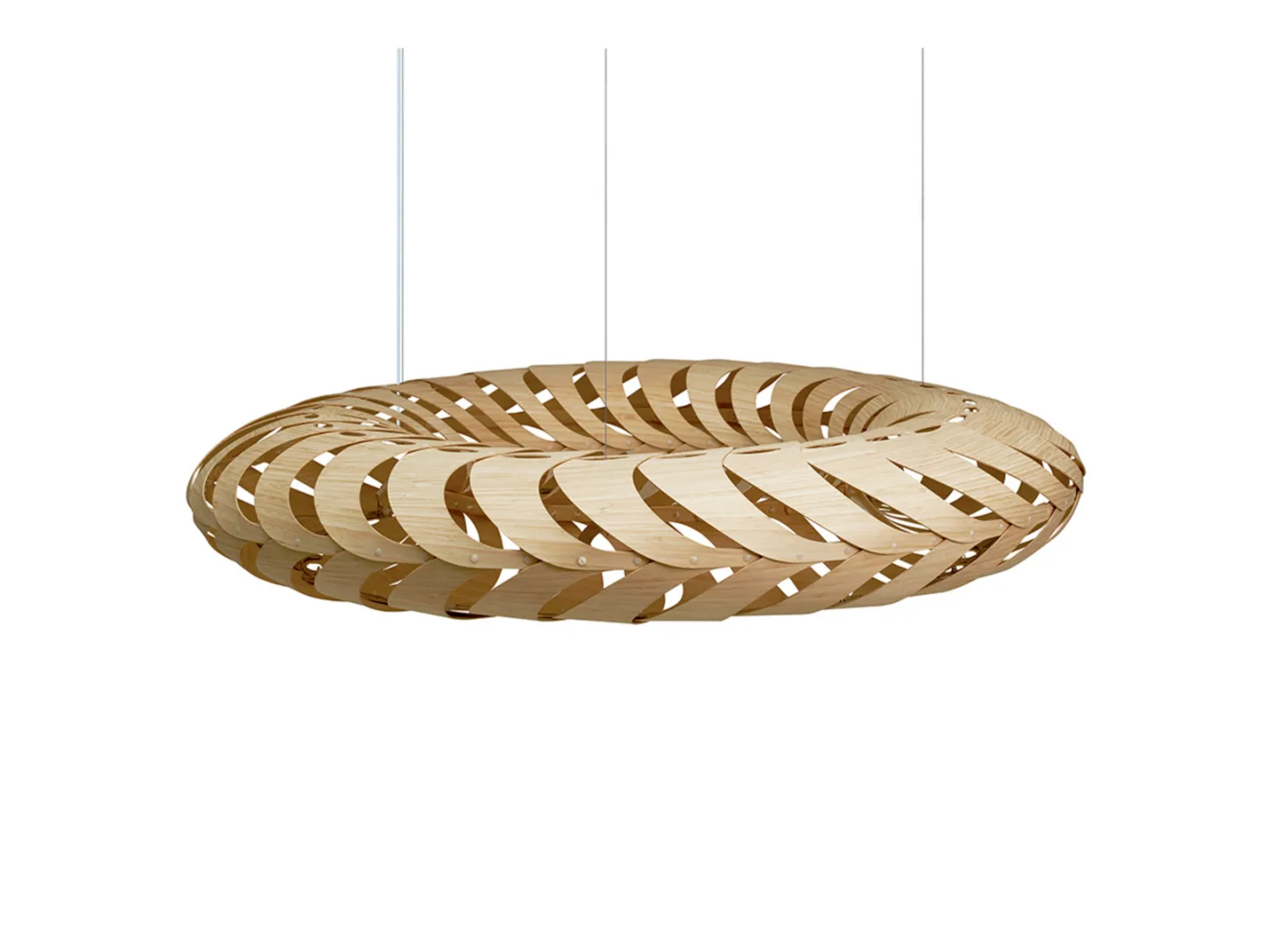 Maru Pendelleuchte Ø140 Bamboo - David Trubridge - Wohnzimmer - Bambus