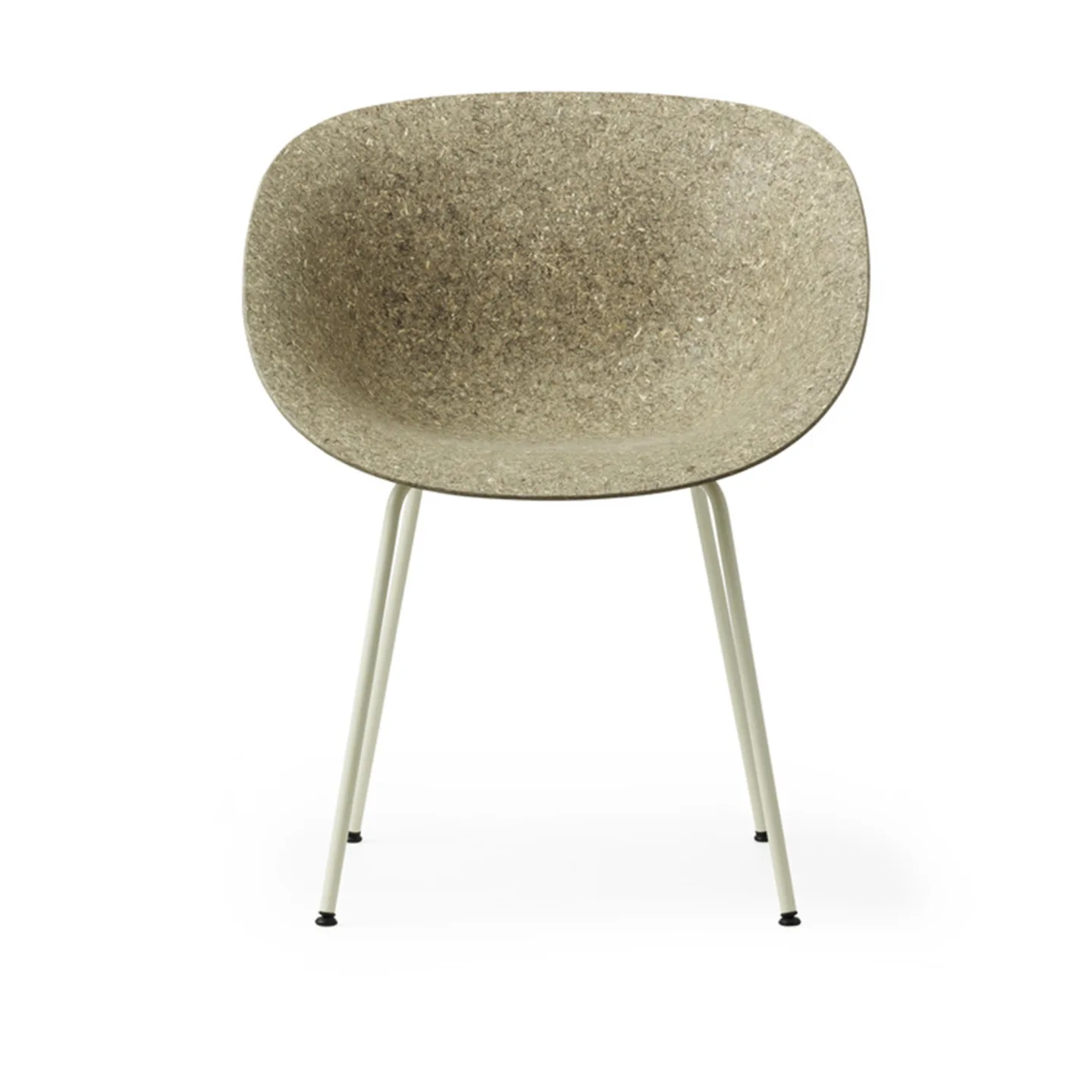 Normann Copenhagen - Mat Armchair Cream Steel Seaweed - Matstolar - Foersom & Hiort-Lorenzen - Beige - Naturmaterial/Metall