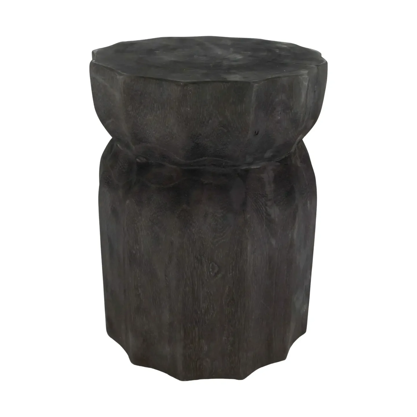 Decofinder Beistelltisch Paulownia Holz Schwarz H: 38 cm | Schubiger Möbel