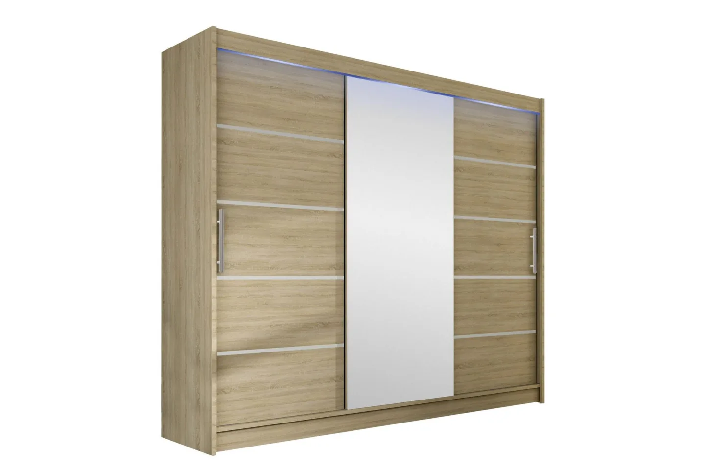 Sia Garderob med Spegel 250x215 cm - Beige