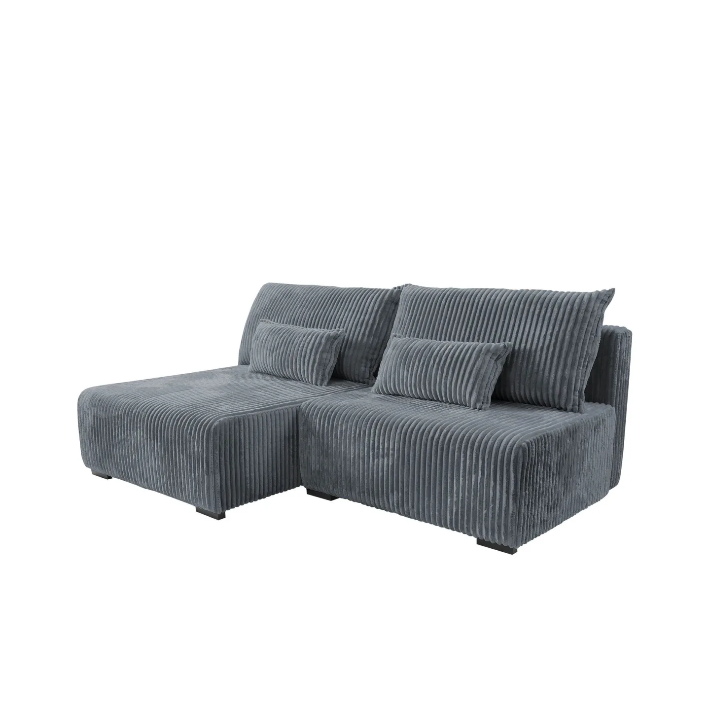 Lorynn 3-sits Bäddsoffa med divan - grå