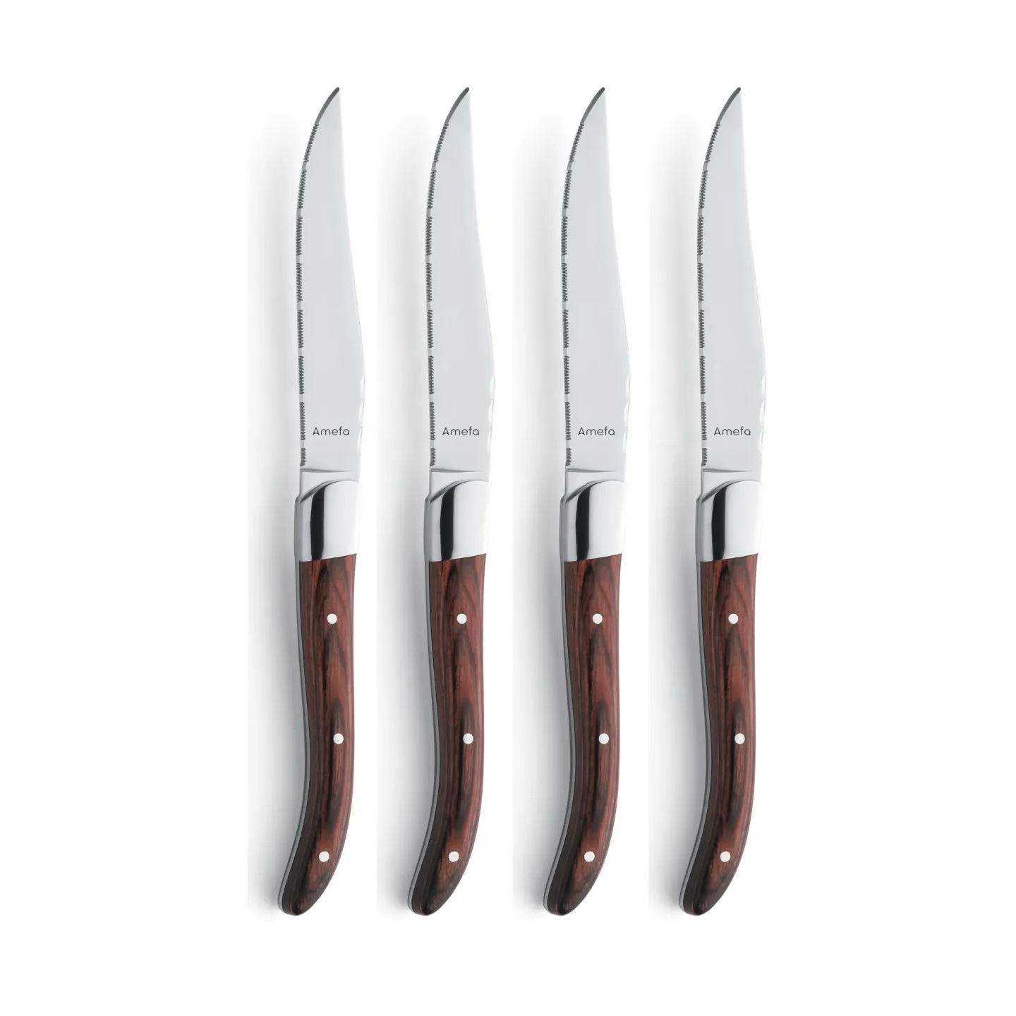Amefa Royal Steak Grillmesser 4er-Pack Braun in Holzbox